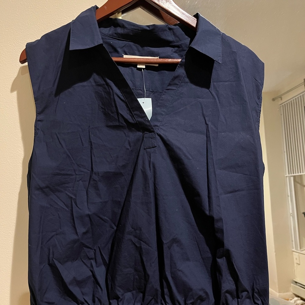 LOFT Dark Blue V-Neck Top